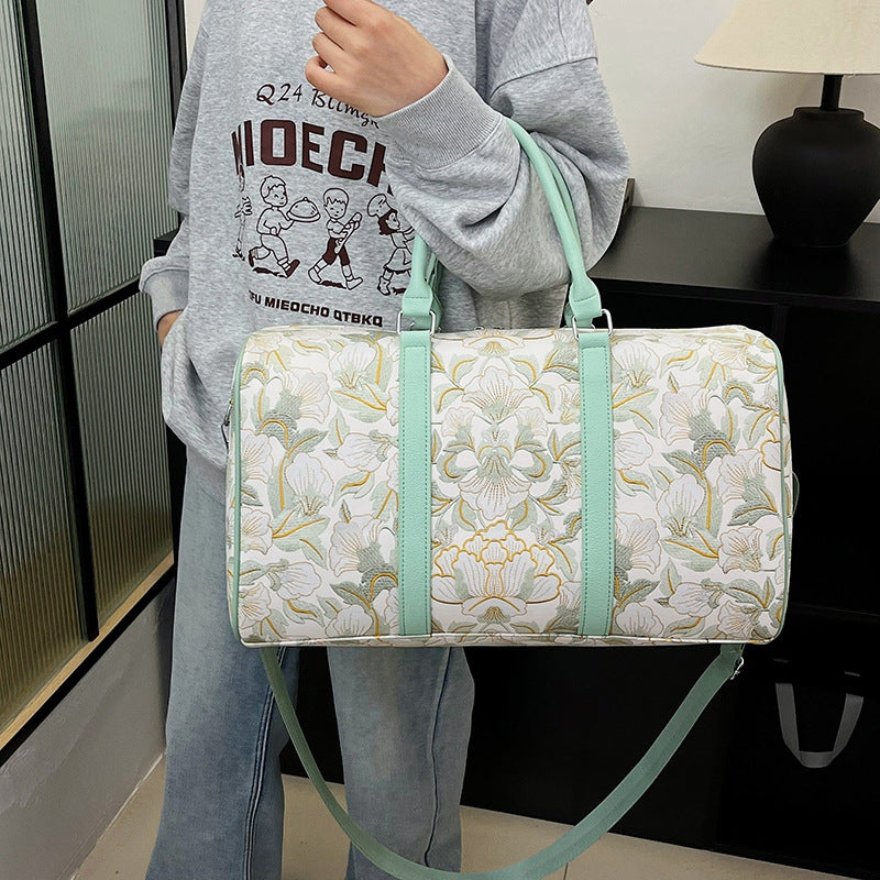 Elegant Floral Print Travel Duffle Bag Kalsten