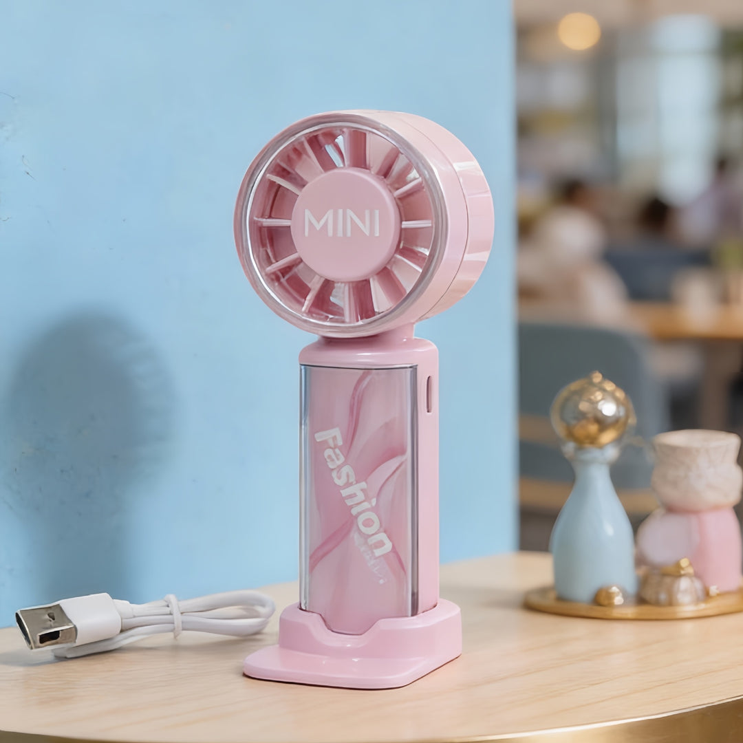 Women's Portable Mini Fan with Digital Speed Display Kalsten