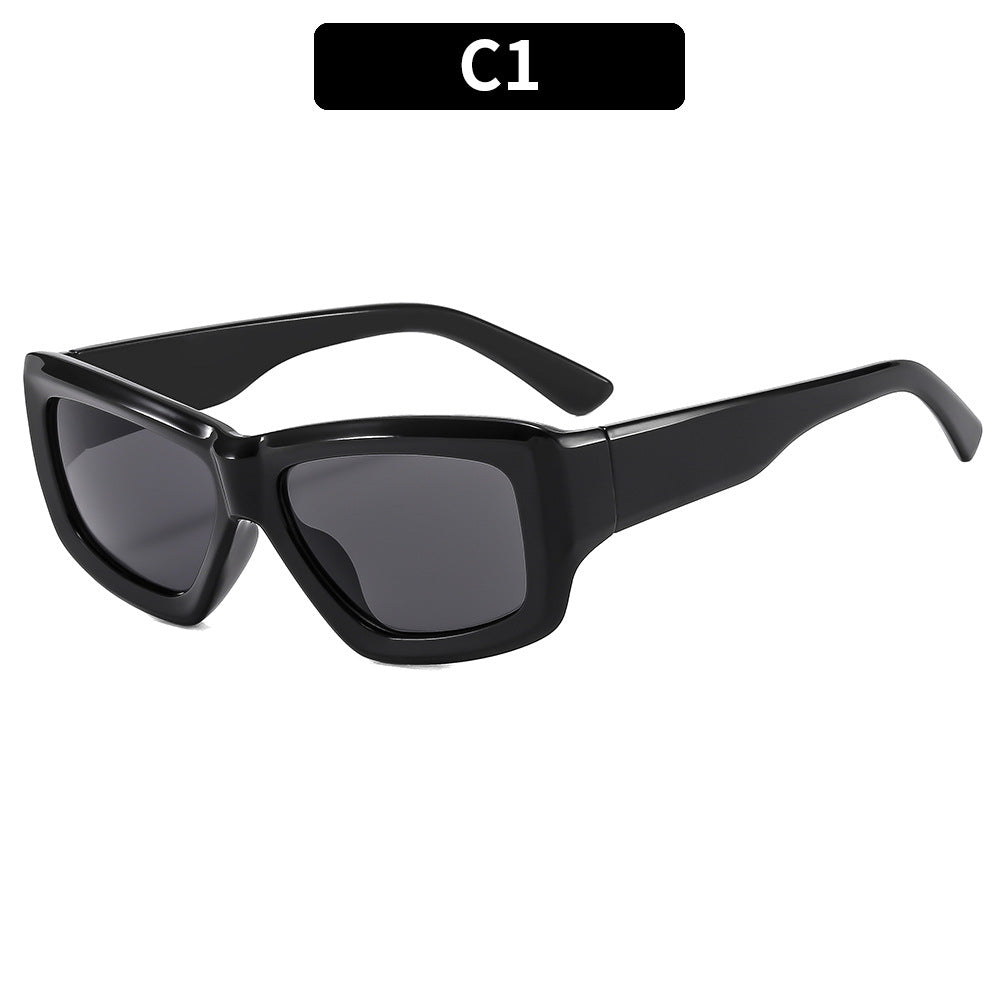 Retro-Inspired Chunky Frame Sunglasses