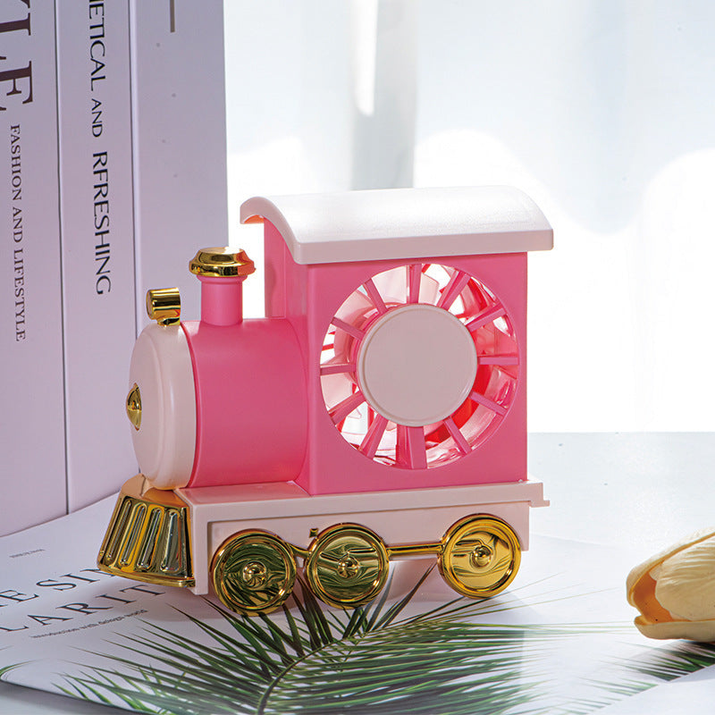 Ladies creative table fan in train design Kalsten