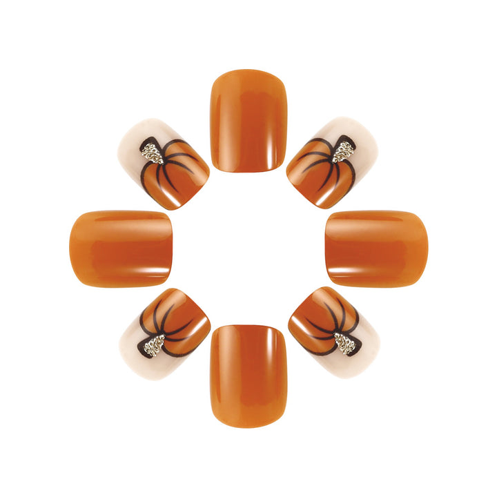 Festive Pumpkin-Themed Nail Art Set Kalsten