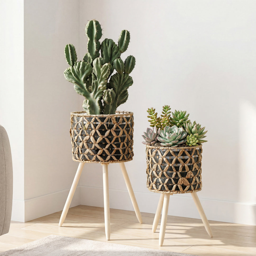 Plant stand made of braided material Kalsten