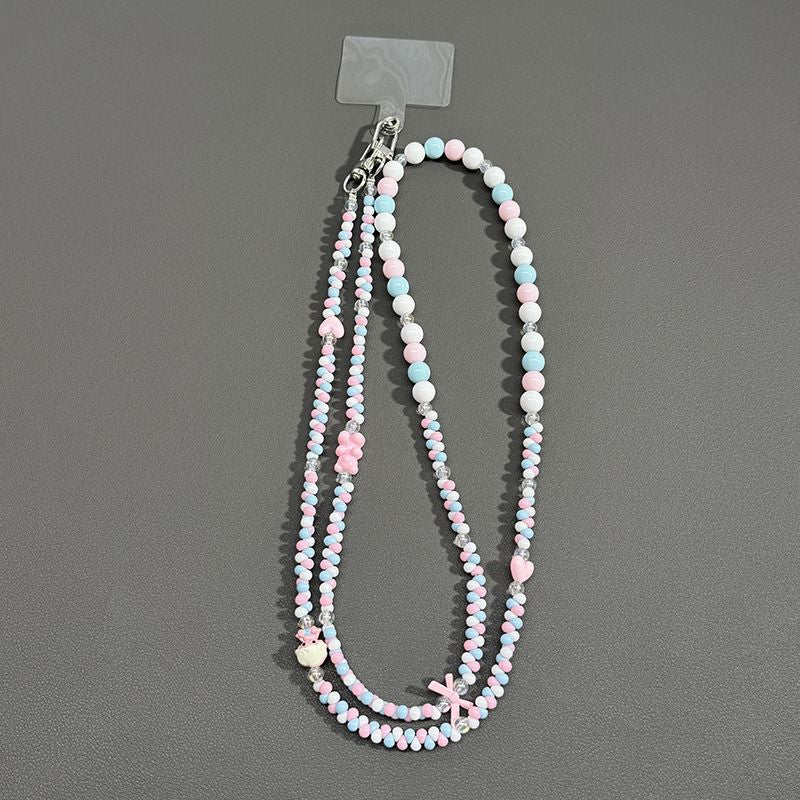Beaded Eyewear Chain with Butterfly Accents Kalsten