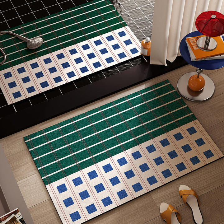 Geometric Pattern Non-Slip Bath Mat