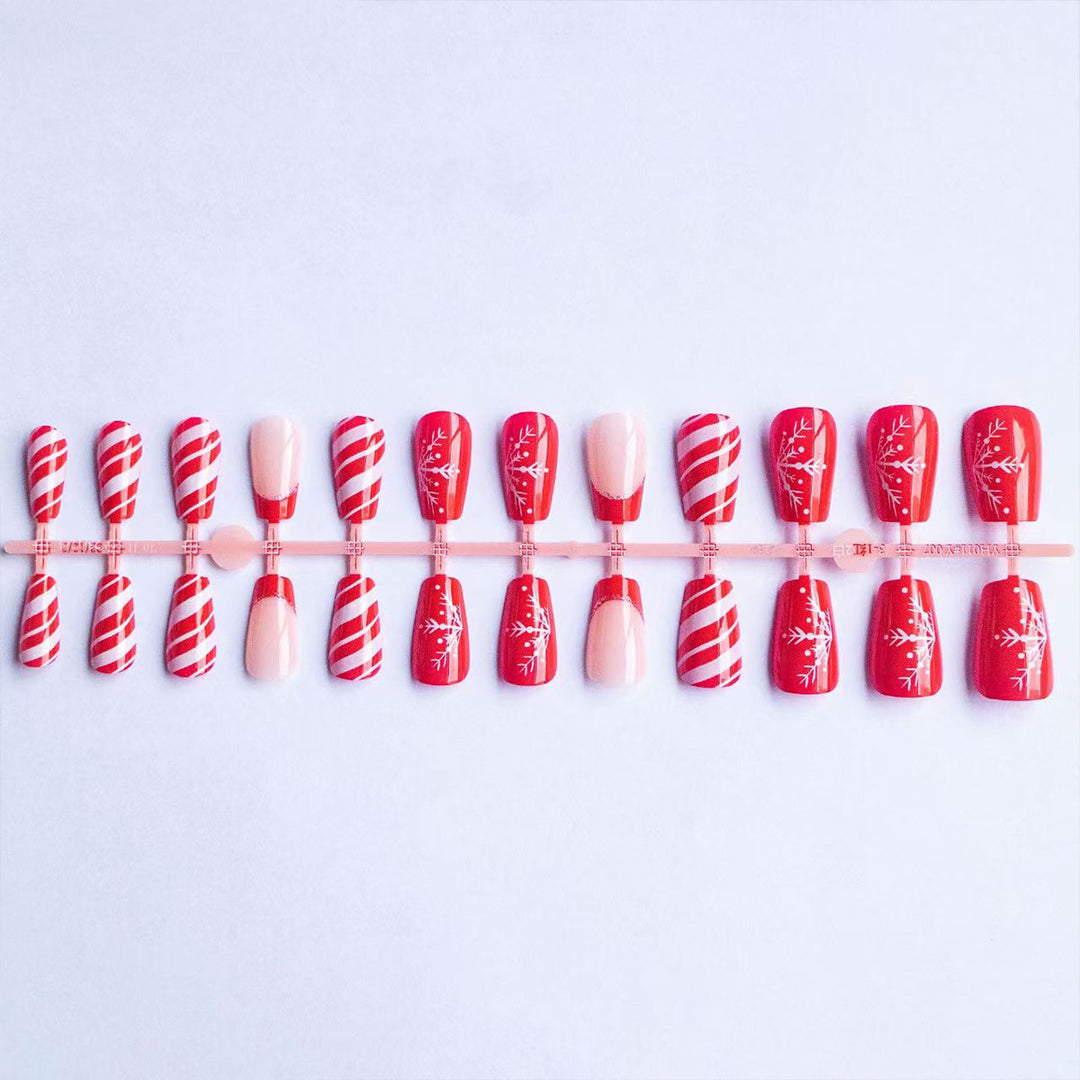 Artificial nails with festive winter design Kalsten