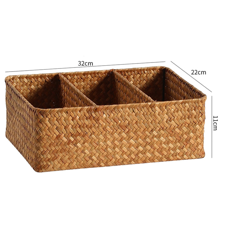 Woven Multi-Compartment Storage Basket Kalsten