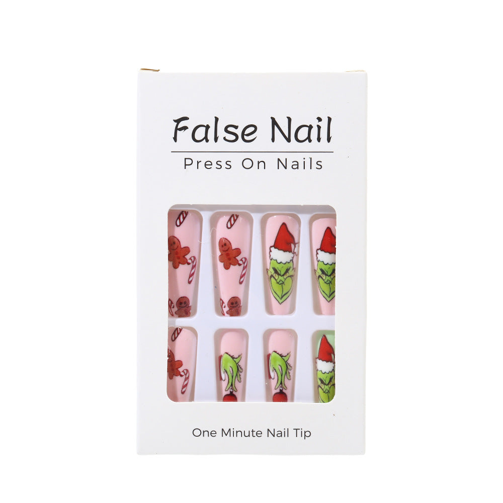 Artificial nail tips with festive Christmas designs Kalsten