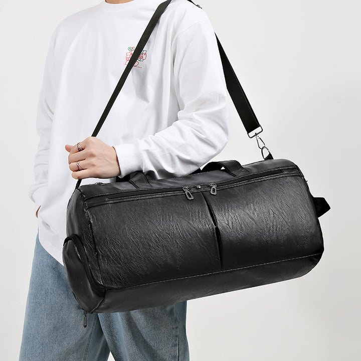 Premium Faux Leather Overnight Duffle Bag Kalsten
