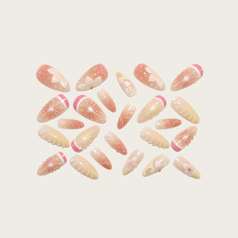 Artificial nails in spring floral and fruit design Kalsten