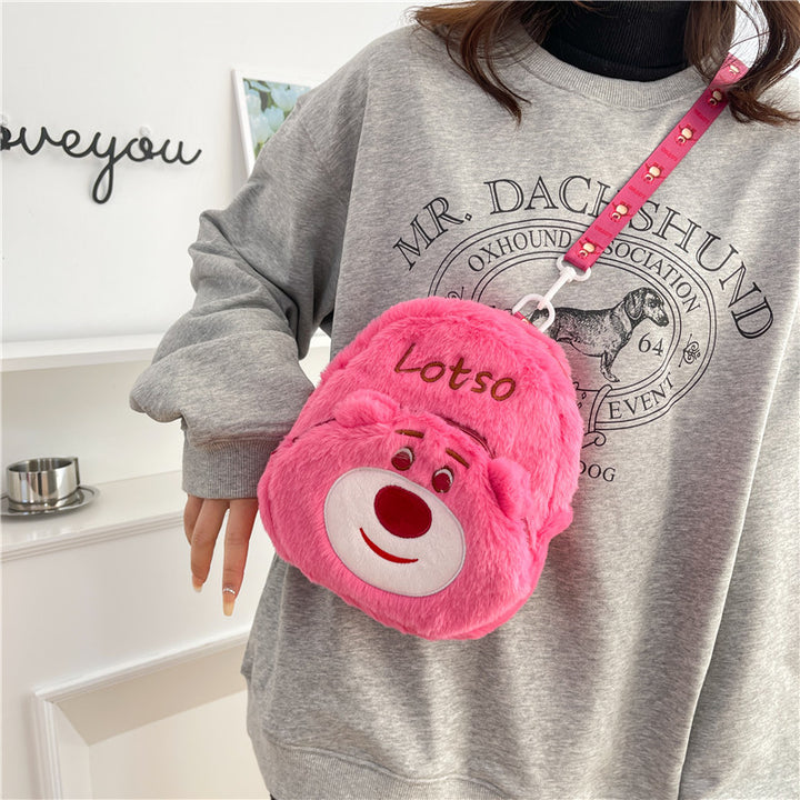 Plush Cartoon-Themed Backpack