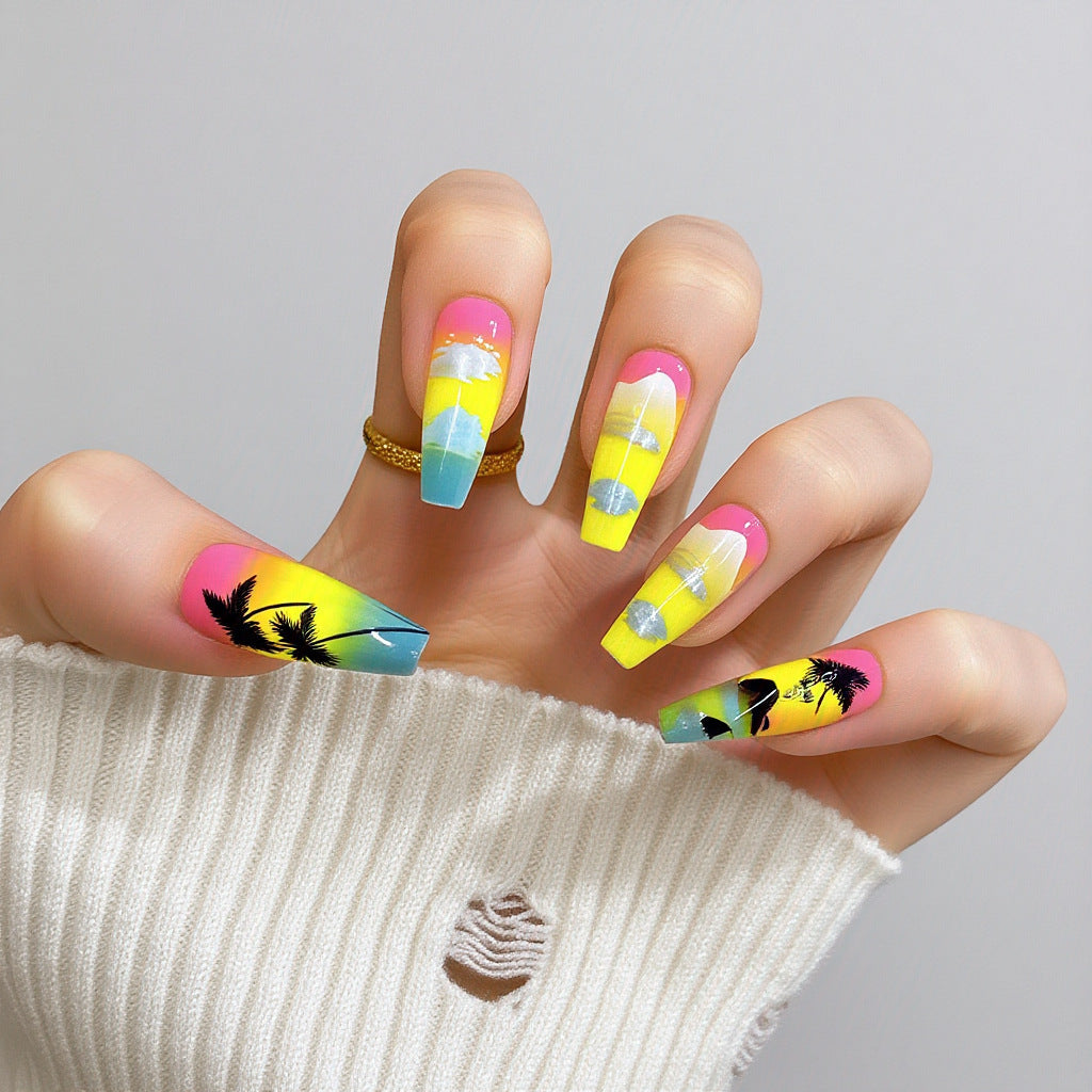 Nail set with elegant glitter design Kalsten