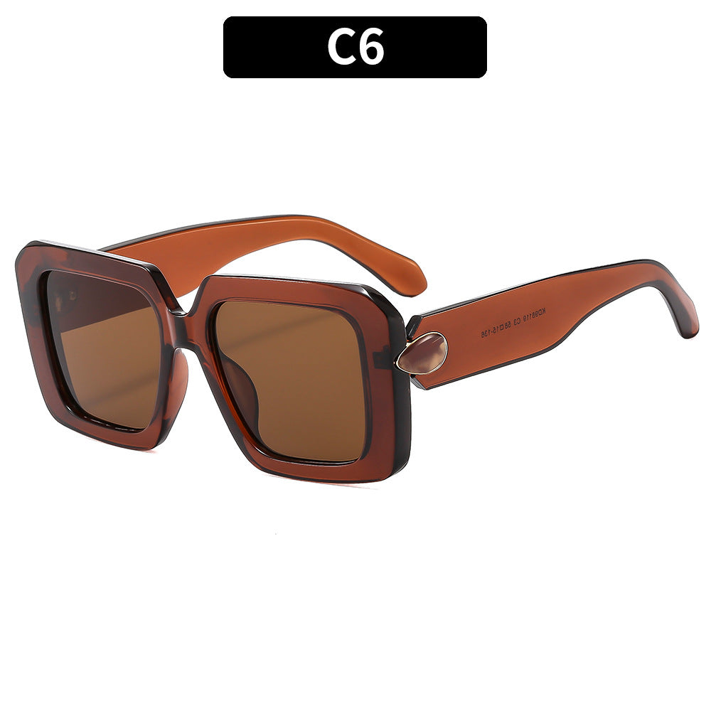 Oversized Geometric Square Sunglasses Classic Look