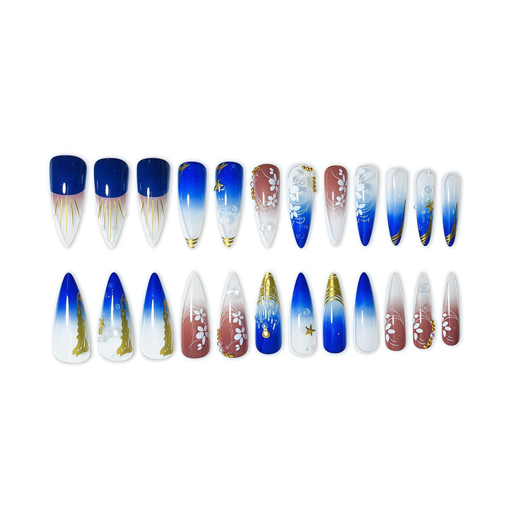 Artistic Long Stiletto Nail Extensions Kalsten