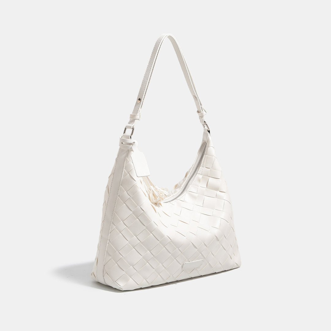 Chic Woven Leather Hobo Bag