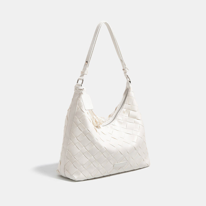 Chic Woven Leather Hobo Bag