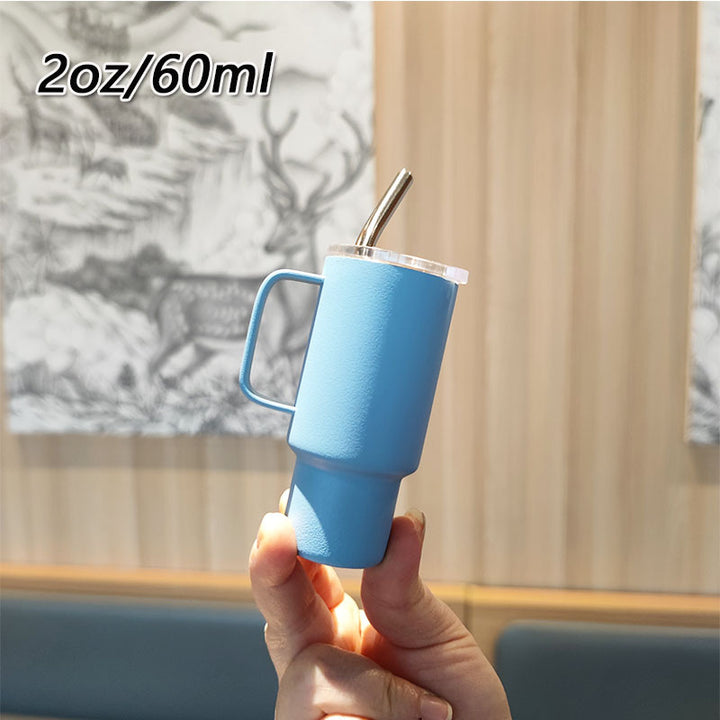 Women's practical drinking glass with metal straw Kalsten