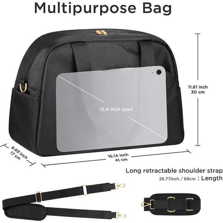 Sporty tote bag with multiple compartments and detachable shoulder strap Kalsten