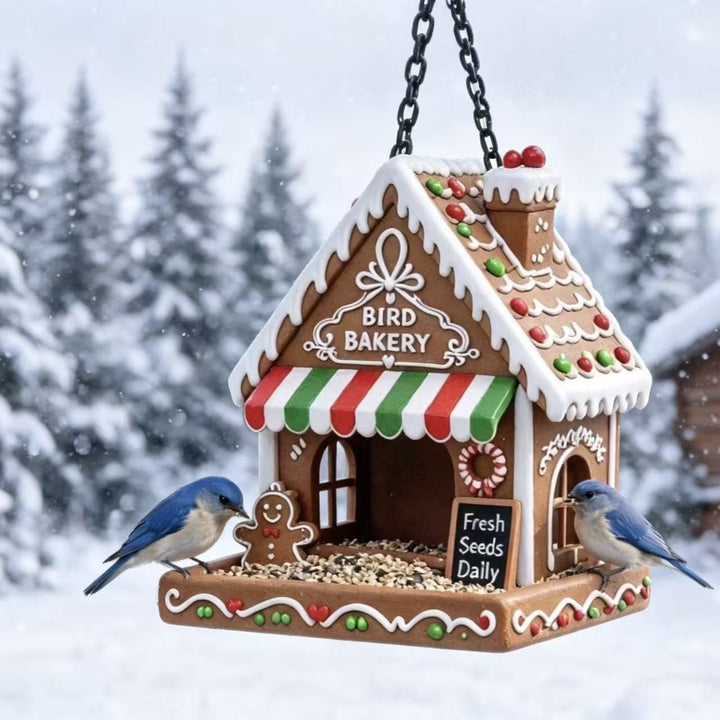 Bird feeder in gingerbread house style Kalsten