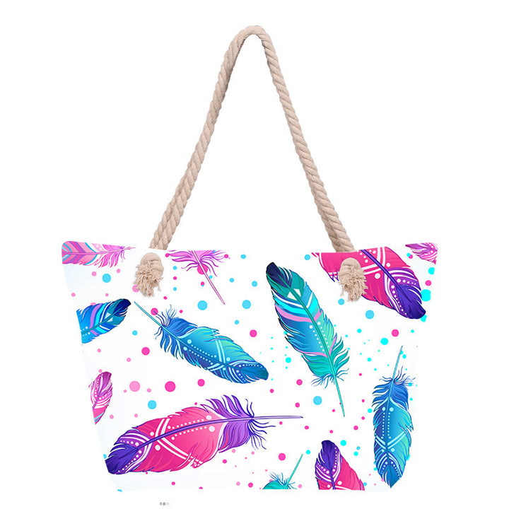 Beach bag with stylish flower design Kalsten