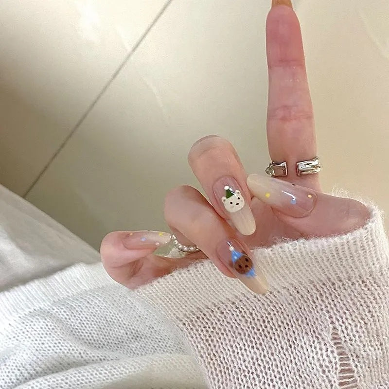 Artificial nails with cute animal designs Kalsten
