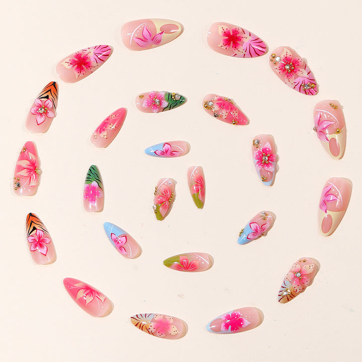 Ornate Floral 3D Nail Art Extensions Kalsten