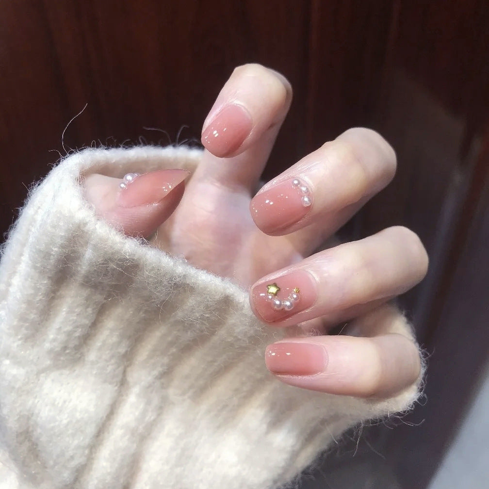 Decorative Pearl-Embellished Press-On Nail Tips Kalsten