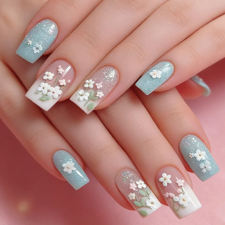 Floral Garden Press-On Nail Art Kalsten
