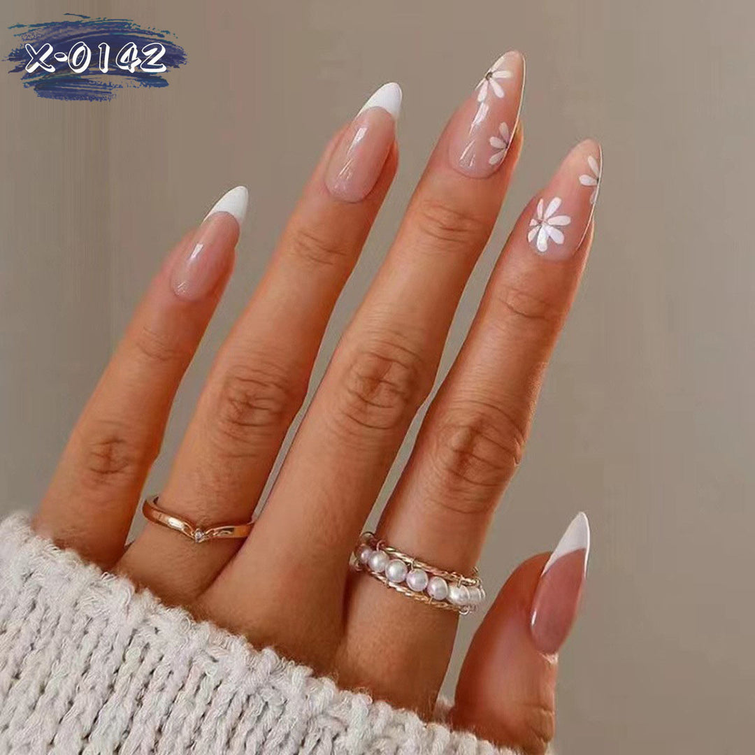 Elegant Floral Tip Acrylic Nail Art Kit