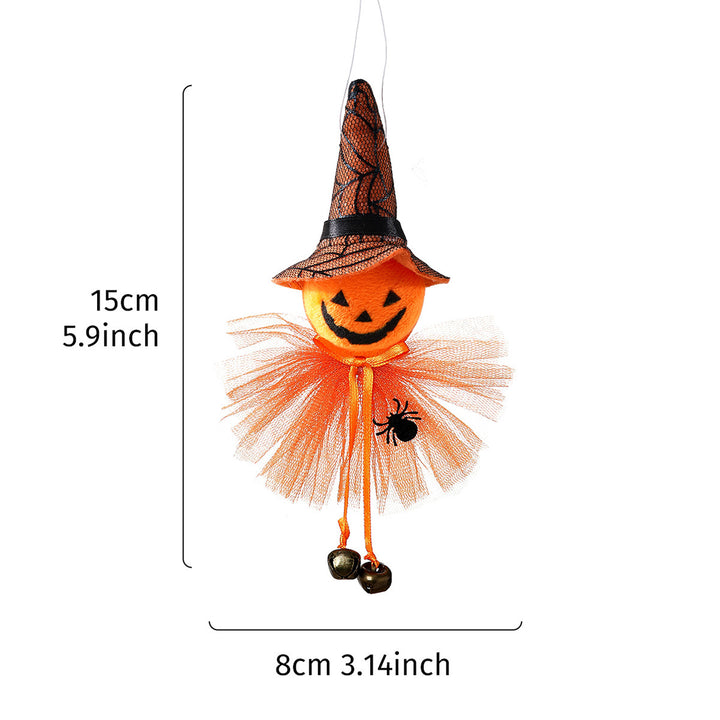 Halloween hair clip with cat face, witch hat and bell