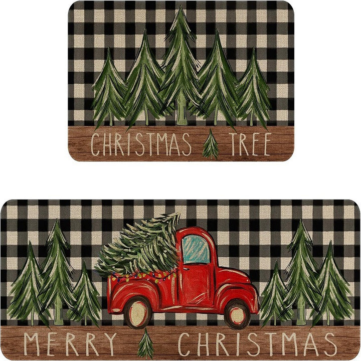 Playful Holiday-Themed Kitchen Mat Set Kalsten