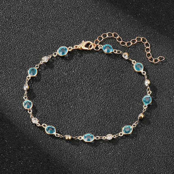 Elegant Rhinestone Chain Anklet Kalsten
