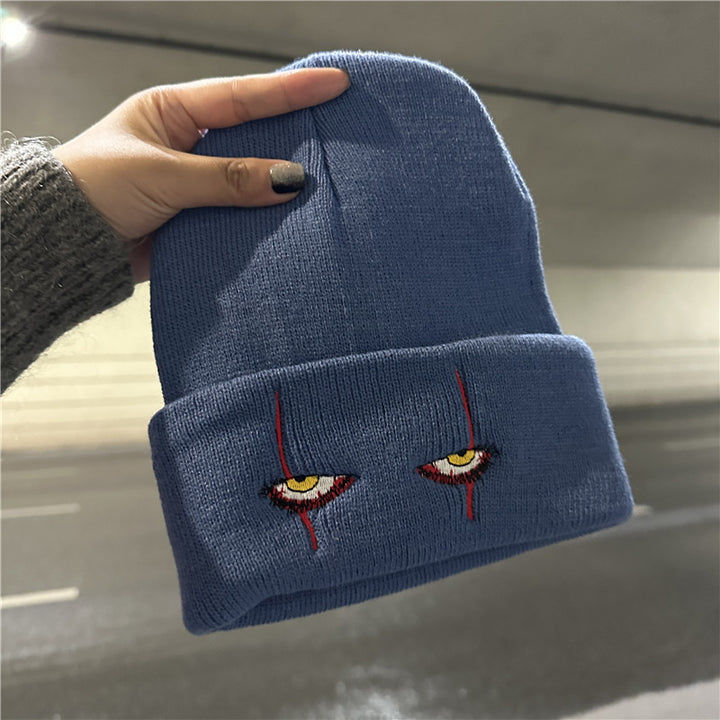 Embroidered Horror Theme Beanie Cap