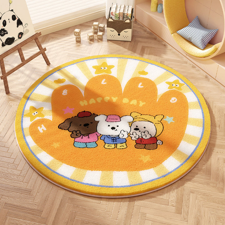 Cartoon Character Playful Area Rug