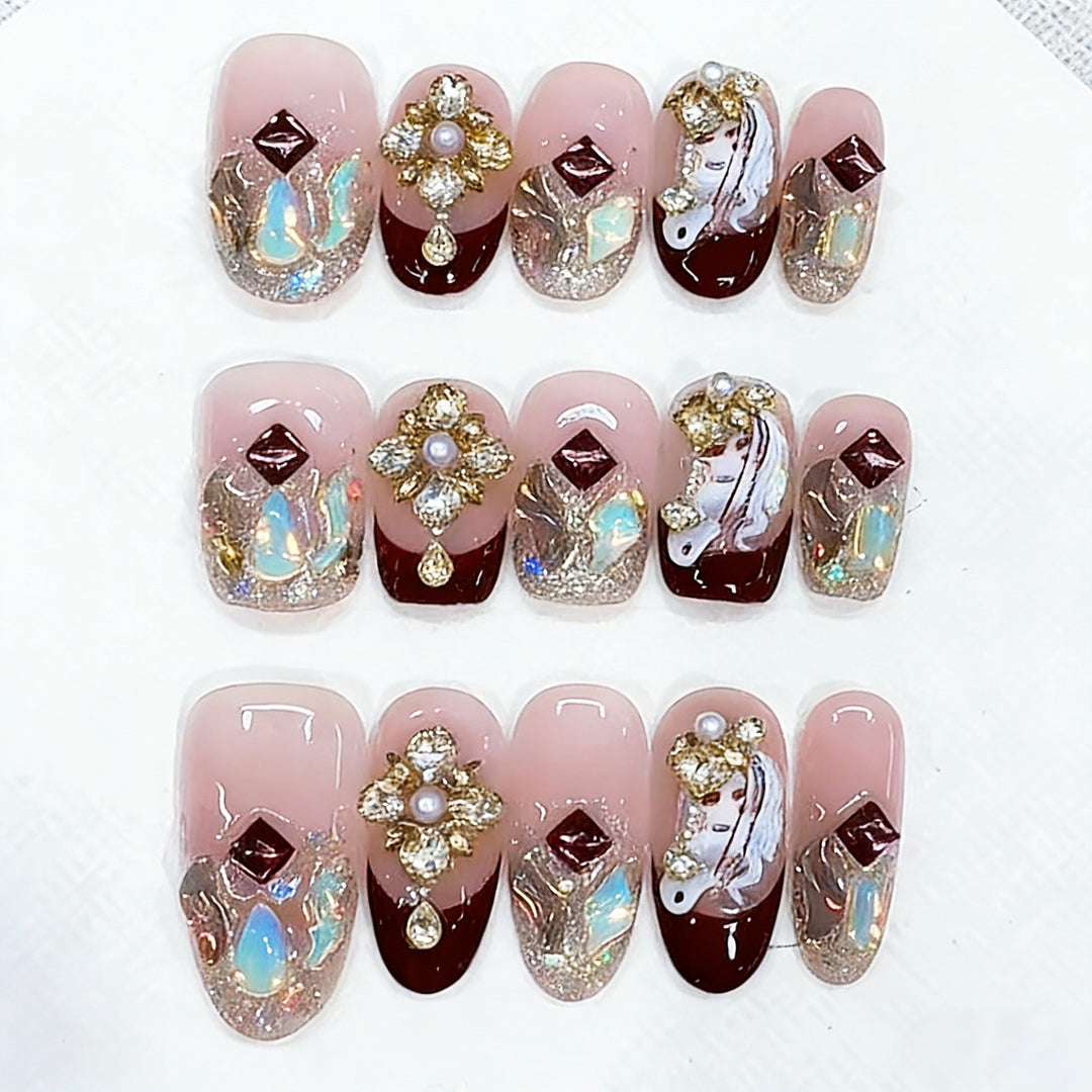 Luxury Artistic Press-On Nail Set Kalsten