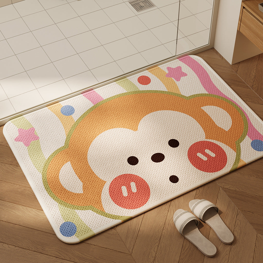 Decorative Cat-Themed Bath Mat Kalsten