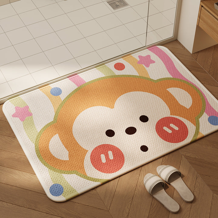 Decorative Cat-Themed Bath Mat Kalsten