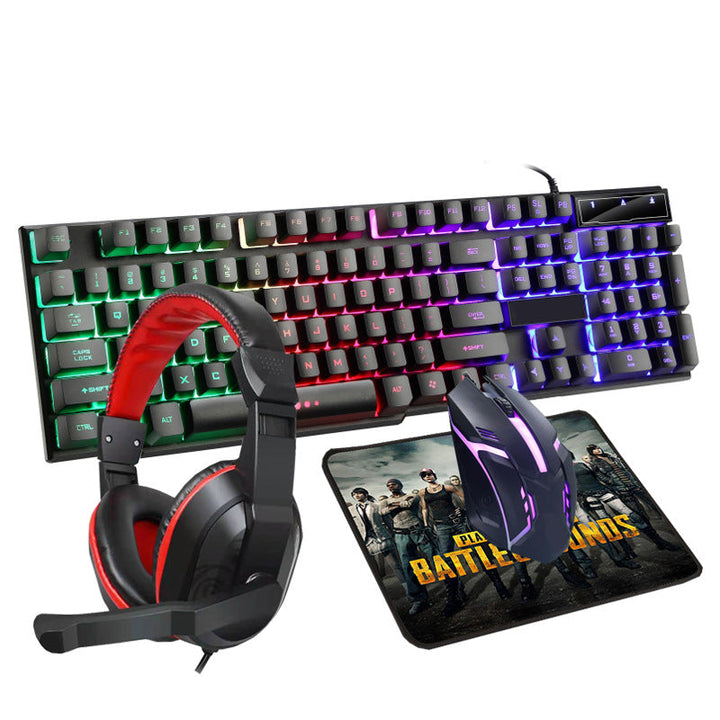 Gaming Headset, Keyboard, Mouse and Mouse Pad Set Kalsten