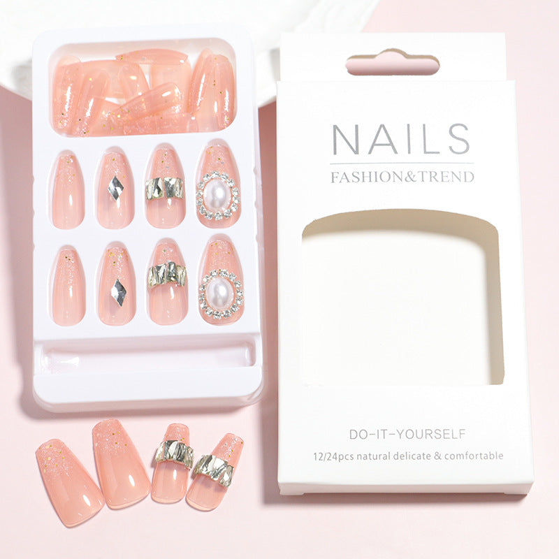 Decorative Press-On Nail Set with 3D Accents Kalsten