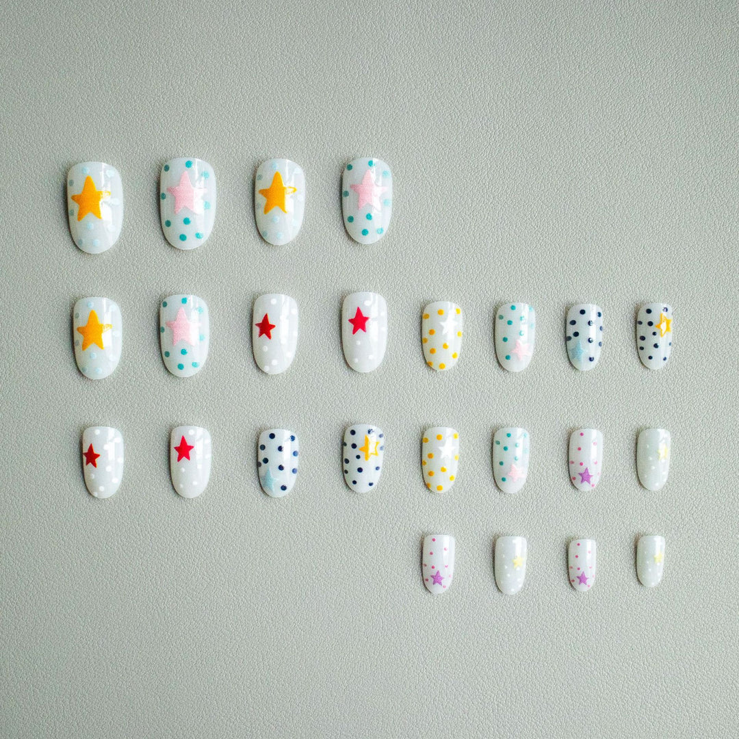 Artistic Star and Dot Nail Art Set