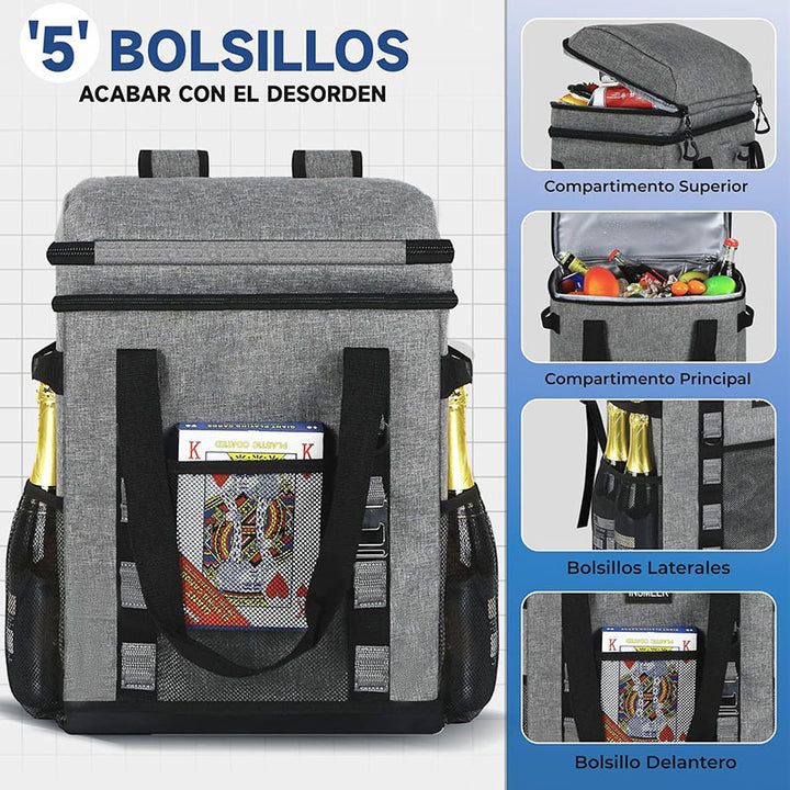 Women's Insulated Cooler Backpack with Generous Compartment Design Kalsten