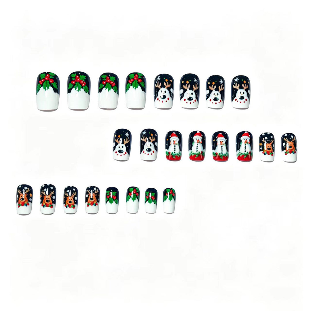 Artificial artificial nails with festive Christmas design Kalsten