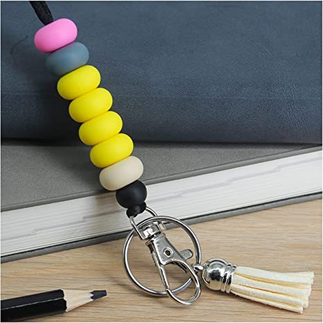 Beaded Keychain with Tassel Kalsten