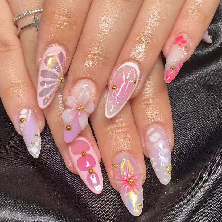 Artful nail art with floral accents Kalsten