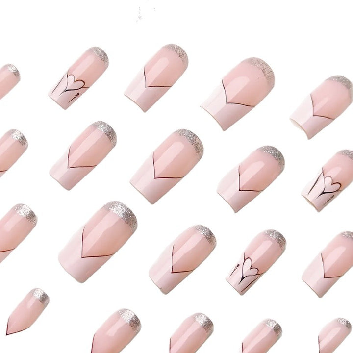 Elegant Heart Design Nail Art