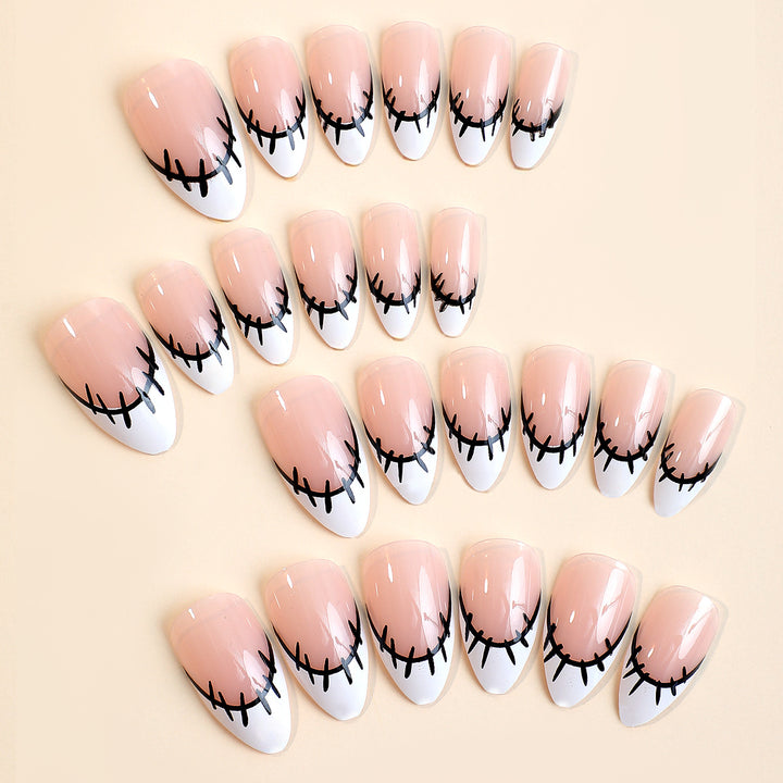 Creative nail art set with original sewing design Kalsten