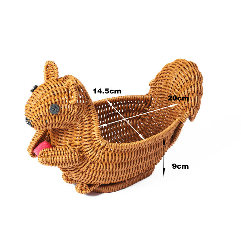 Frog-Shaped Decorative Woven Basket Kalsten