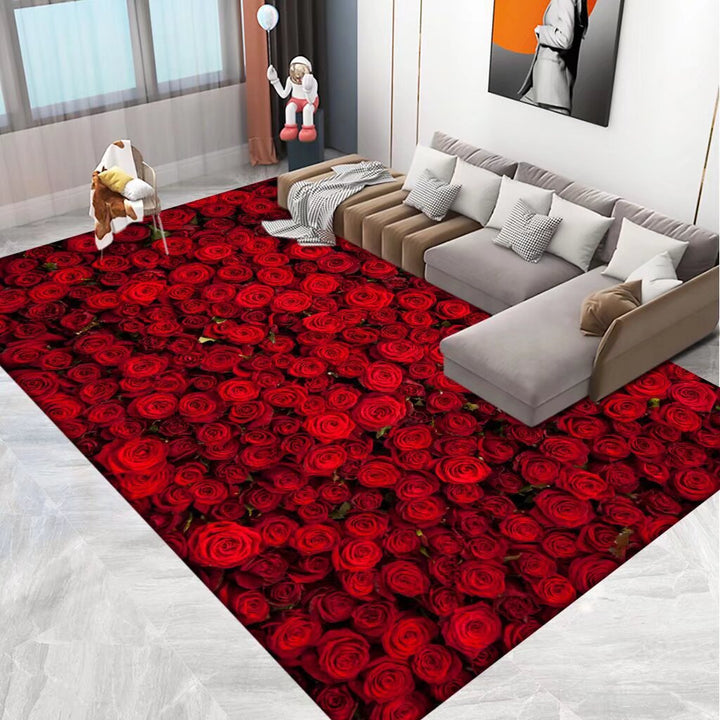 3D Printed Floral Area Rug Kalsten