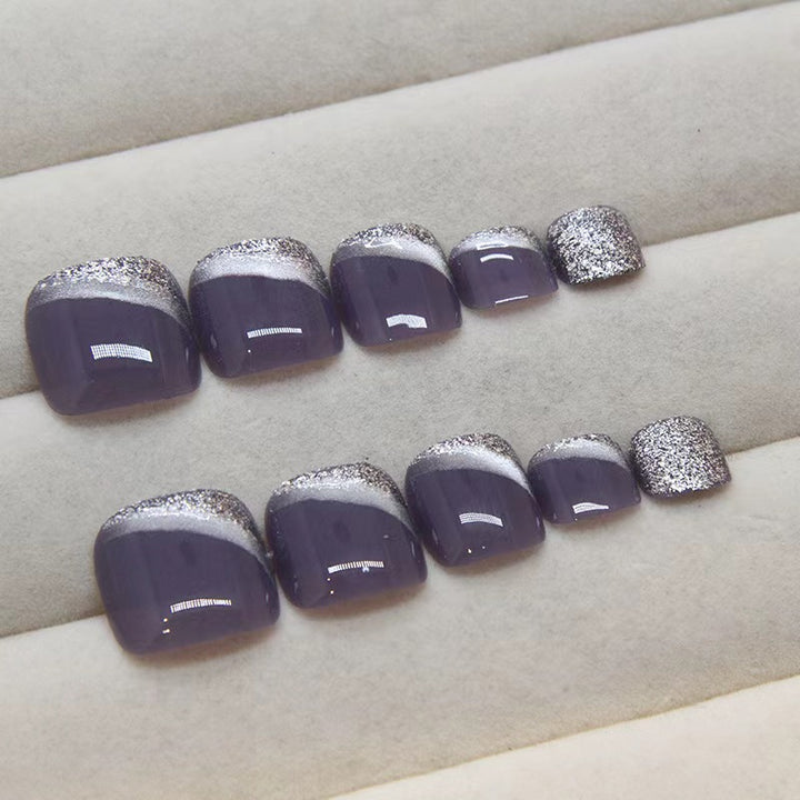 Glittering Toenail Art Kalsten