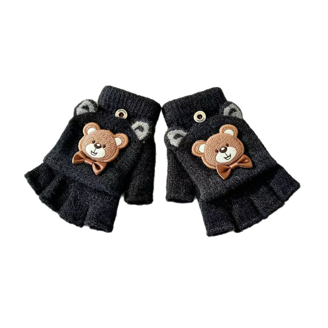 Cute Bear-Themed Fingerless Gloves Kalsten