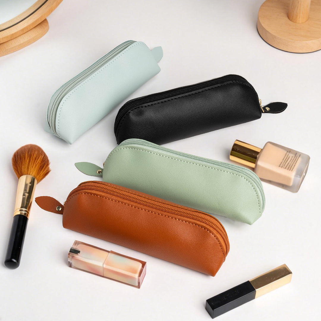 Premium Leather Zippered Pencil Case Kalsten